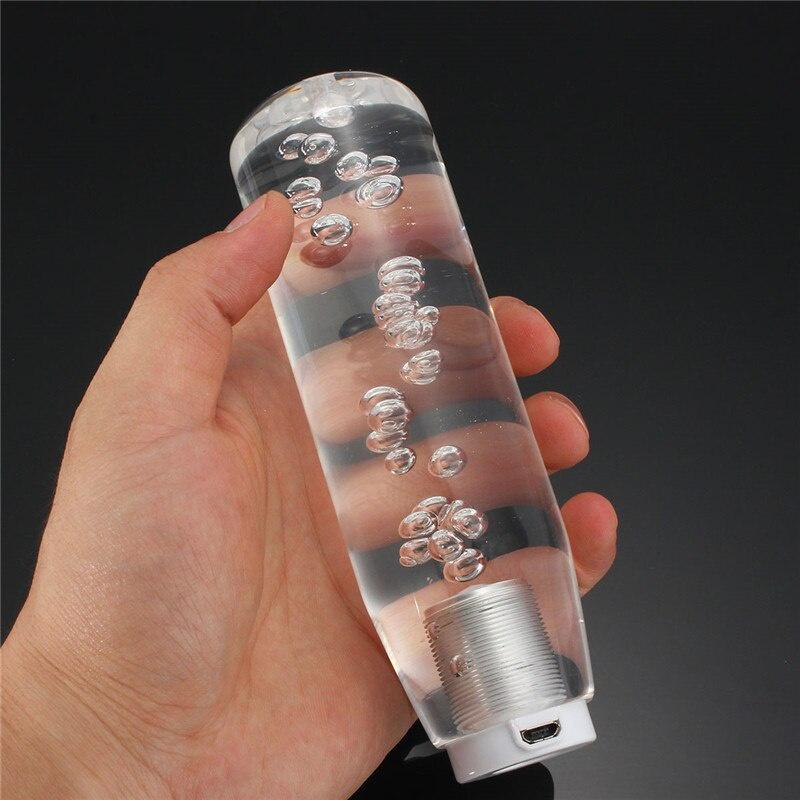 10 / 15 / 20 / 25 / 30CM Knob Tuas Perseneling Mobil Manual Universal Bentuk Gelembung Kristal Dengan LED Warna-Warni Gradasi