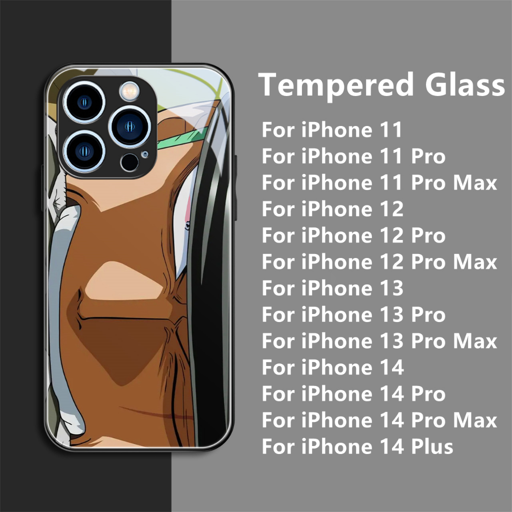 Dllencase Untuk iPhone 14 Pro Max14 Plus 13 12 11 Bahan Kaca Tempered Case Casing Cover Pelindung Kamera C308 C309 C310