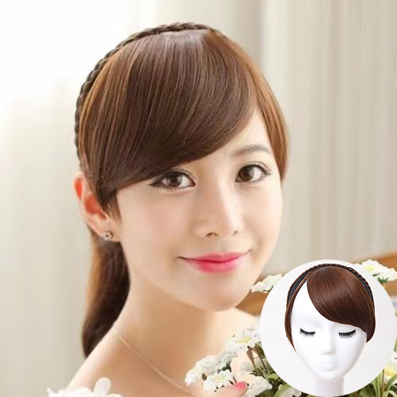 [COD Tangding] Air Bangs Wig Potongan Perempuan Mini Sideburns Bang Clip Invisible Sopak Rambut Ekstensi