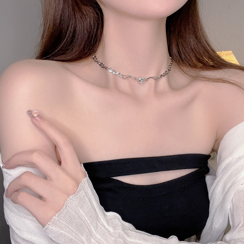 Kalung Choker Berlian Imitasi Gaya Korea Untuk Wanita