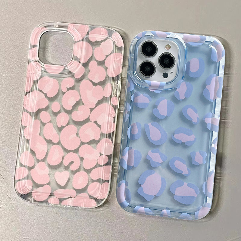 Case Realme C55 C30 7i C17 C30S C12 C33 C21Y C25 C25Y C25s C11 2020 5 6i C15 C35 5i 5s C20 C11 2021 C3 C1 C2 Shockproof Airbag Ungu Motif Leopard Tpu Cover