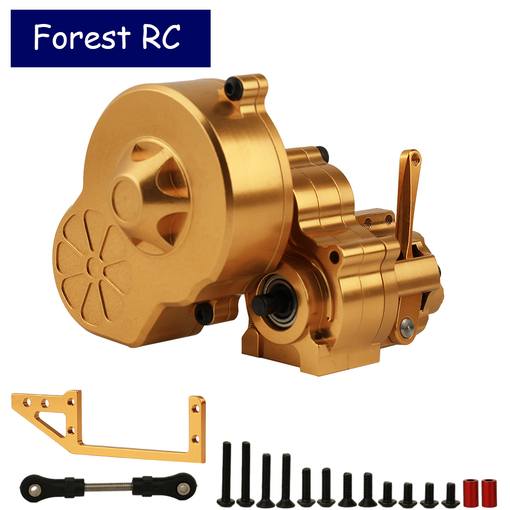 CNC Metal Transmission Cutoff Gearbox with Dig Gear for Axial SCX10 AX10 Wraith 1/10 RC Crawler Car 