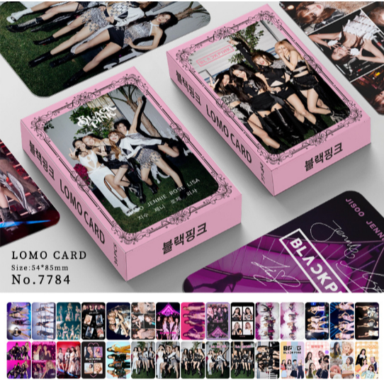 30pcs/box Photocard Hitam-PINK JISOO LISA JENNIE ROSE VOUGE Lomo Cards THE GAME Postcards