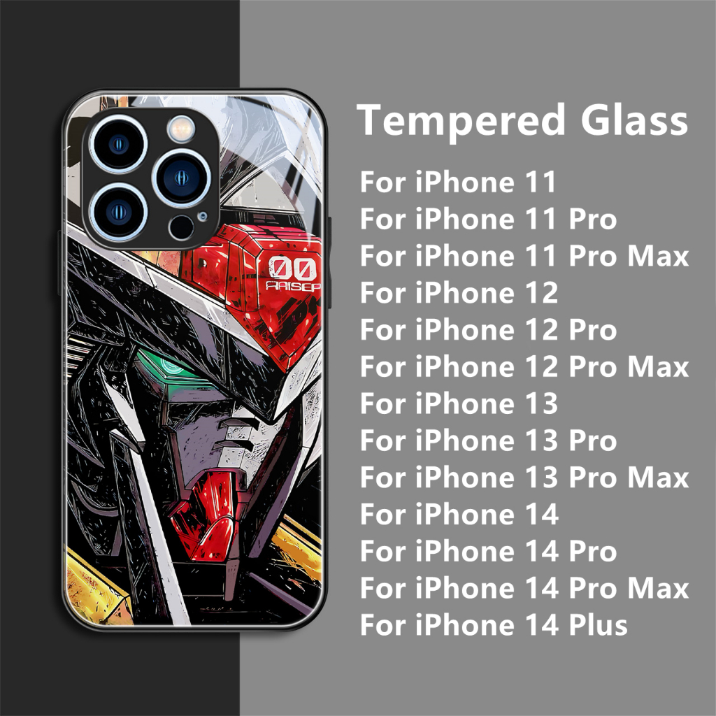 Dllencase Casing Untuk iPhone 14 Pro Max14Plus13 12 11 Bahan Kaca Tempered Case Casing Cover Pelindung Kamera C301/C302