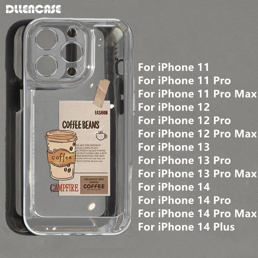 IPHONE Dllencase Casing Tahan Guncangan Heavy Duty Untuk Iphone13 Pro Max11/11 Pro Max/12/12 Pro/12 Pro Max /13 /13 Pro X XR XS Max Tidak Menguning Clear Cover D004 D005