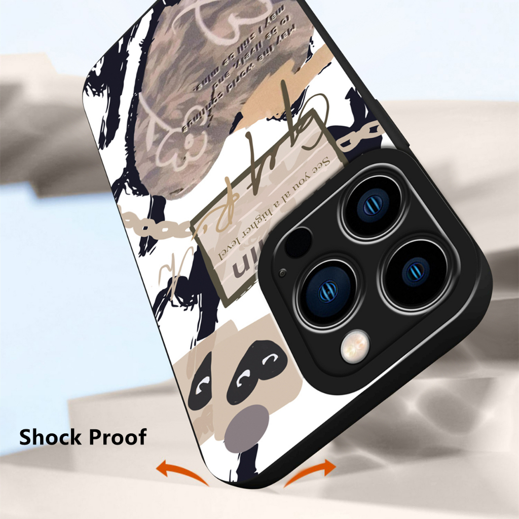 Dllencase Untuk iPhone Case Kompatibel Untuk Iphone14 /13 Pro Max11/12 /13/Pro/Pro Max Silikon Lembut Shockproof Case Cover D016/D017