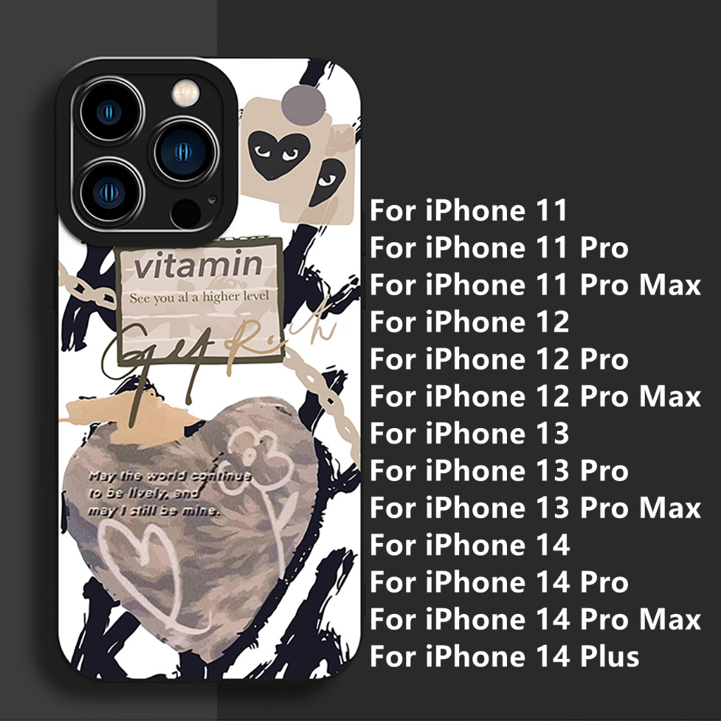 Dllencase Untuk iPhone Case Kompatibel Untuk Iphone14 /13 Pro Max11/12 /13/Pro/Pro Max Silikon Lembut Shockproof Case Cover D016/D017