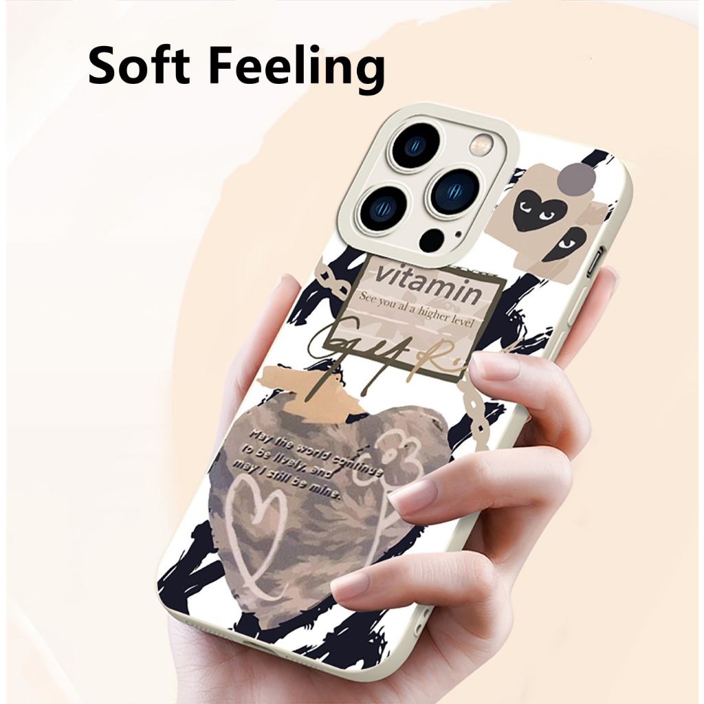 Dllencase Untuk iPhone Case Kompatibel Untuk Iphone14 /13 Pro Max11/12 /13/Pro/Pro Max Silikon Lembut Shockproof Case Cover D016/D017