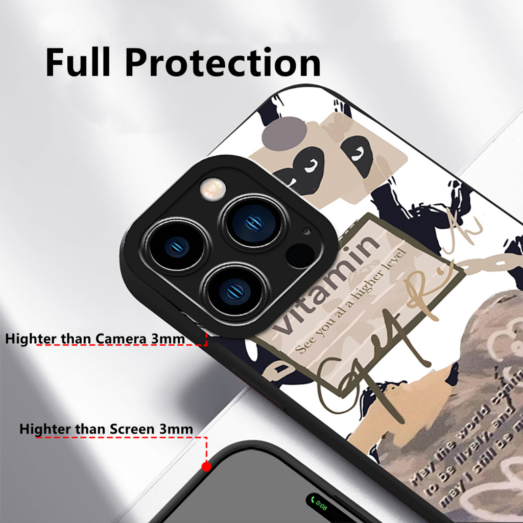 Dllencase Untuk iPhone Case Kompatibel Untuk Iphone14 /13 Pro Max11/12 /13/Pro/Pro Max Silikon Lembut Shockproof Case Cover D016/D017