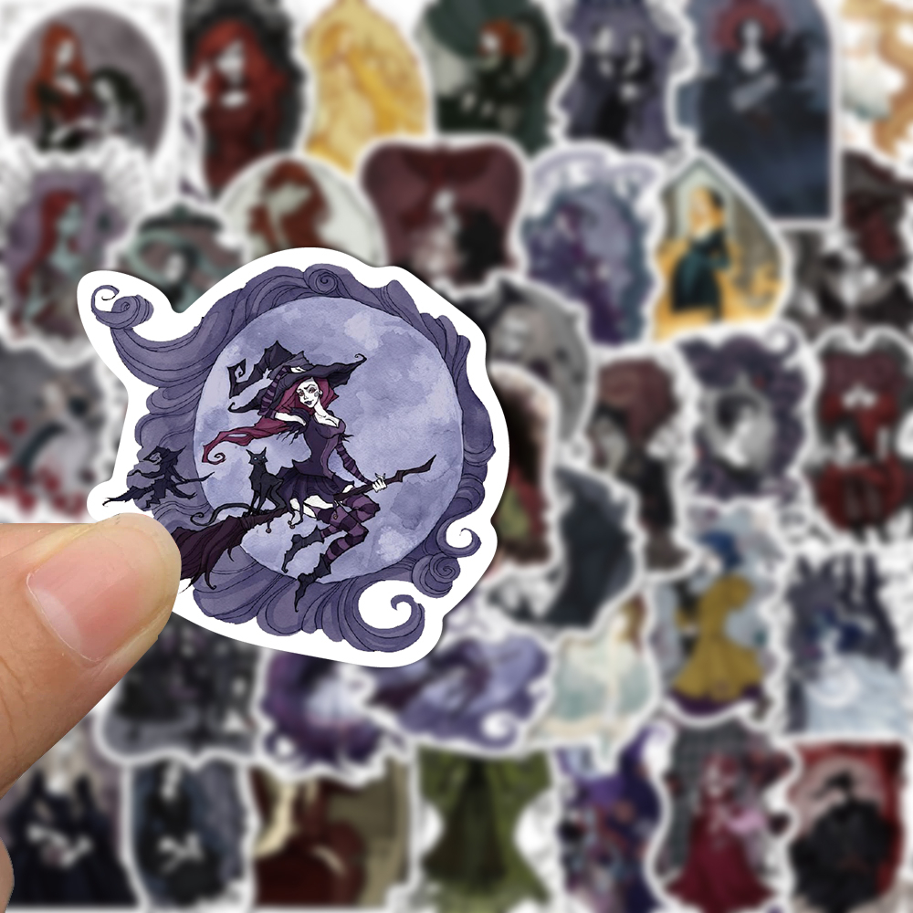 [in Stock]53pcs Gothic anime princess witch Stiker laptop Ponsel Cangkir Air Dekorasi sticker Tahan Air