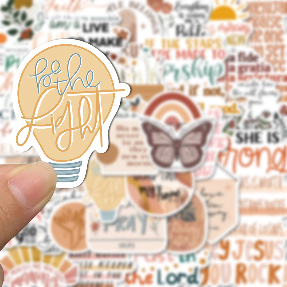 [in Stock] 50pcs Stiker Seni Gaya Bohemian Untuk Laptop, Gitar, Handphone, Stiker Tahan Air