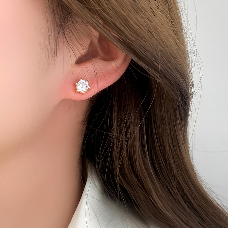 Anting Berlian sparkle Mutiara Berwarna Elegan Untuk Wanita Aksesoris Telinga Korea