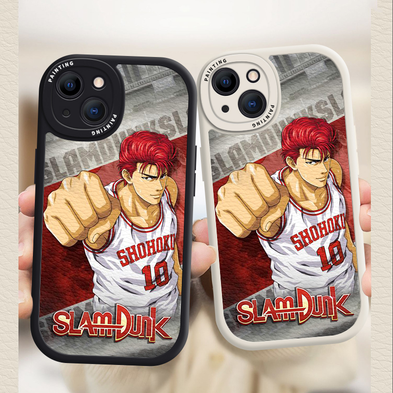 Case iPhone Untuk14 /13 /12 /11 Promax Kartun SLAM DUNK Casing Lembut Untuk Iphone6 /7X8 Plus/X/XR/Xs Max Cover