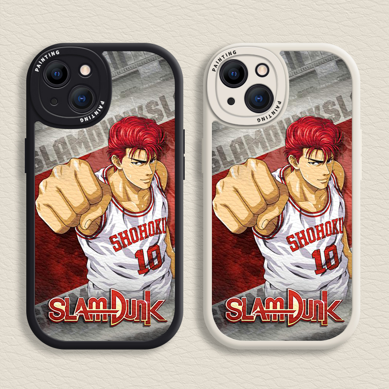 Case iPhone Untuk14 /13 /12 /11 Promax Kartun SLAM DUNK Casing Lembut Untuk Iphone6 /7X8 Plus/X/XR/Xs Max Cover