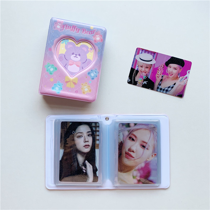 Album Foto Beruang 40saku PVC Idol Storage Card Bag Postcards Heart Collect Book Organizer