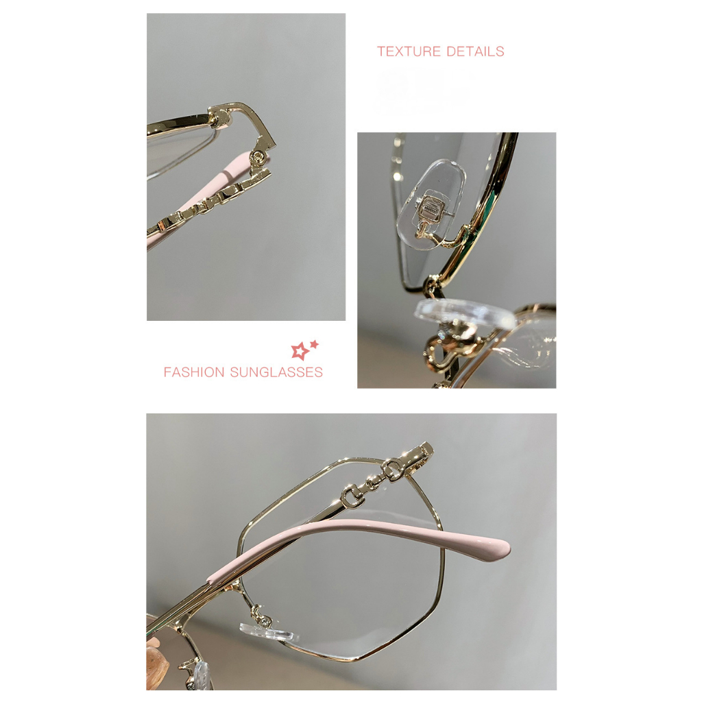 Kacamata Anti Radiasi Photochromic Bahan Metal Untuk Wanita Pria Pelindung Matahari Outdoor