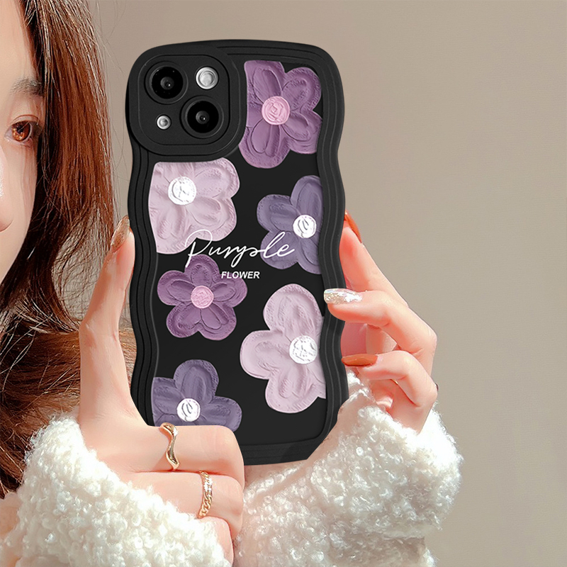 Fashion Romance Butterfly Soft Case Realme C15 C53 10 C55 C25 C35 5 5i 5s 6i C25s C12 C21Y C25Y C1 C1 C20A C20 Realme C11 2021 C20A C3 Shockproof Wavy Edge Soft TPU Cover