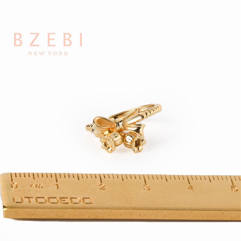 Bzebi Cincin Emas Berlian 18k, Cincin Terbuka Ajustable, Anti Karat, Gaya Korea, Aksesoris Fashion Wanita, Aksesoris Sehari-Hari, Perhiasan Premium, Hadiah Ulang Tahun Dengan Box 397r