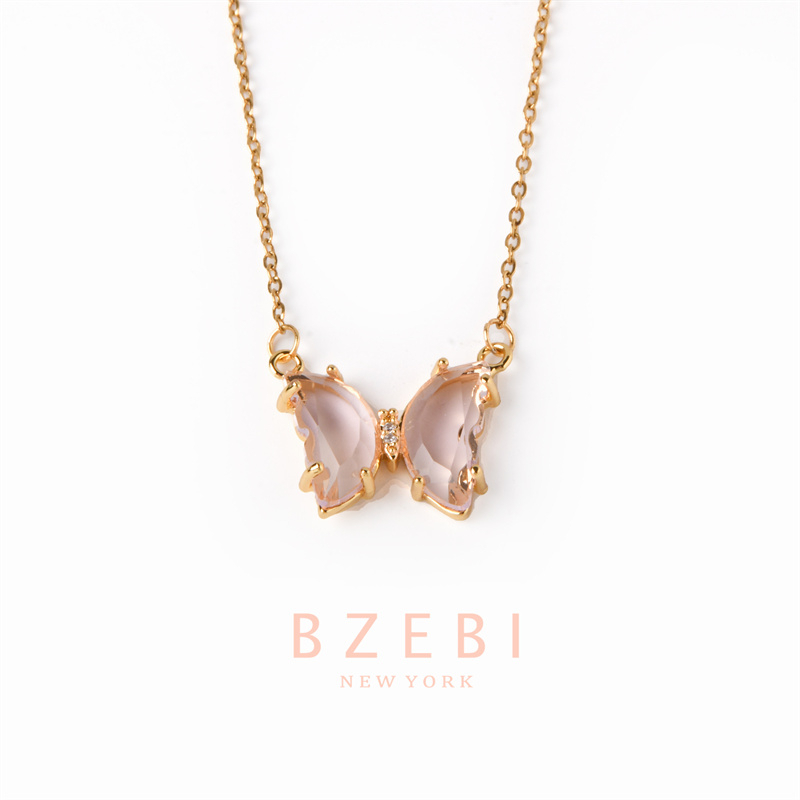 Bzebi Kalung Emas 18k, Kalung Baja Titanium, Kalung Liontin Berlian, Anti Karat, Aksesoris Fashion Wanita Perhiasan Gaya Korea, Hadiah Ulang Tahun Dengan Kotak Eksklusif 1252n