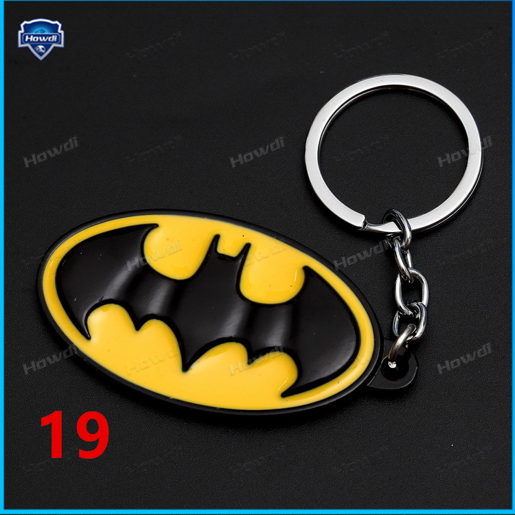 Marvel DC The Avengers Iron Man Spiderman Captain America Justice League fashion keychains