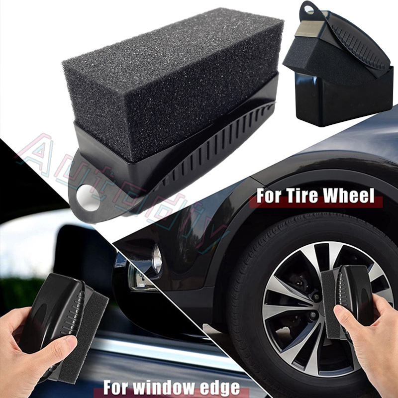 Sikat Cuci Roda Perawatan Mobil Busa Spons Poles Car Wash Sponge Brush Aplikator Pad Sikat Pembersih Ban