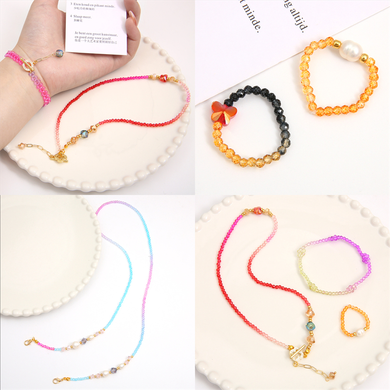 3mm Kualitas Tinggi Warna Pelangi Segi Manik-Manik Kaca Warna Campur Longgar Spacer Beads Untuk Gelang Kalung DIY Perhiasan Craft Making 37cm