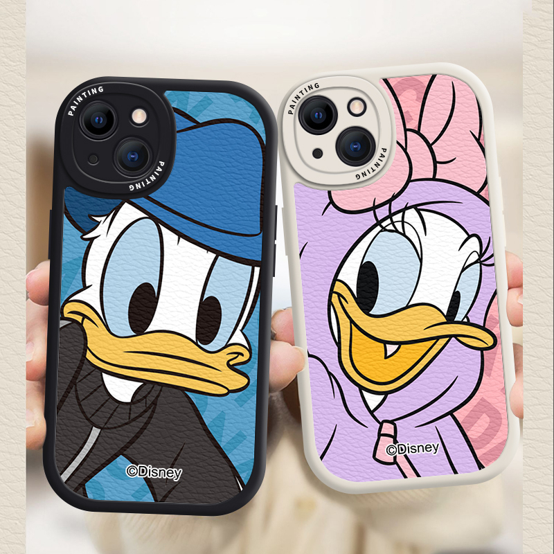 Case iPhone Untuk14 /13 /12 /11 Promax Street Donald Duck Casing Soft Untuk Iphone6 /7X8 Plus/X/XR/Xs Max Cover