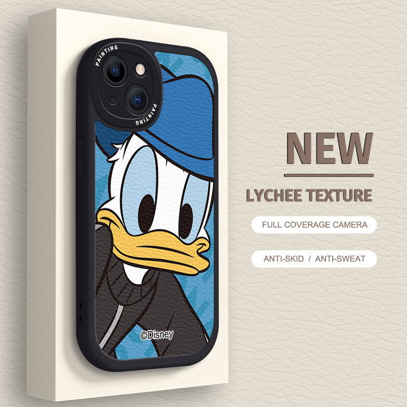 Case iPhone Untuk14 /13 /12 /11 Promax Street Donald Duck Casing Soft Untuk Iphone6 /7X8 Plus/X/XR/Xs Max Cover