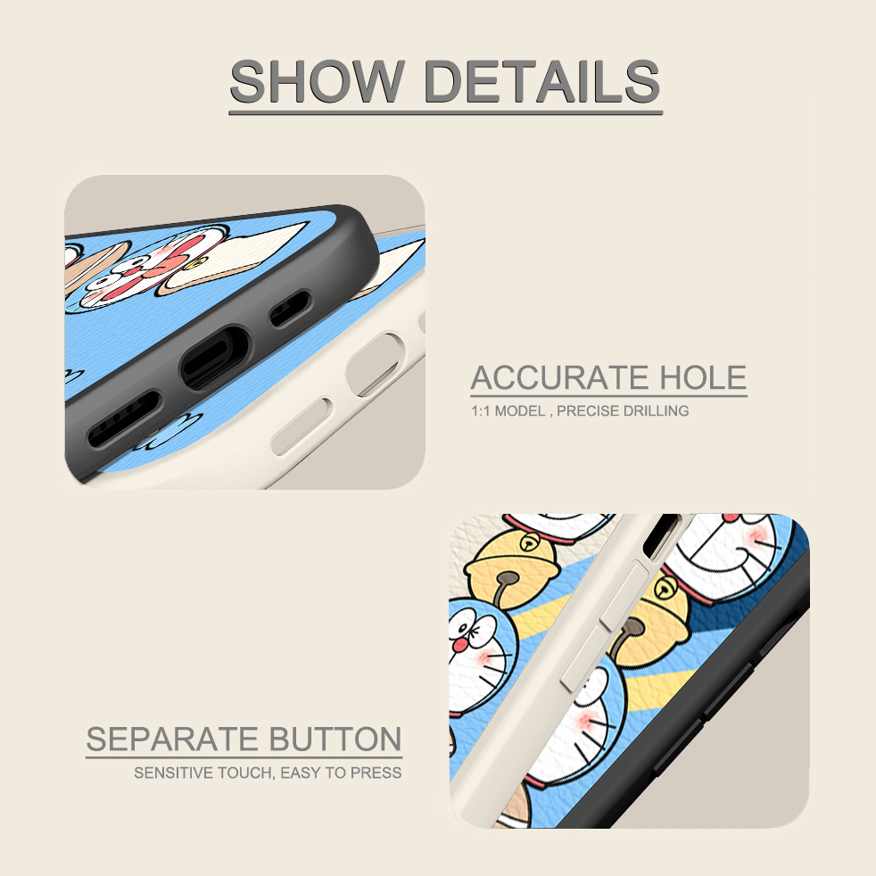 Case iPhone Untuk14 /13 /12 /11 Promax Kartun Doraemon Soft Casing Untuk Iphone6 /7 /8 Plus/X/XR/Xs Max Cover