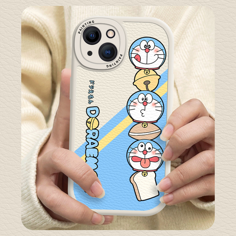 Case iPhone Untuk14 /13 /12 /11 Promax Kartun Doraemon Soft Casing Untuk Iphone6 /7 /8 Plus/X/XR/Xs Max Cover