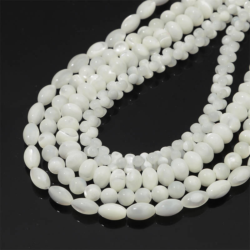 Manik-manik Shell Alami Bulat Oval Disc Beads Longgar Spacer Beads Untuk Gelang Kalung DIY Membuat Perhiasan Beads Aksesoris