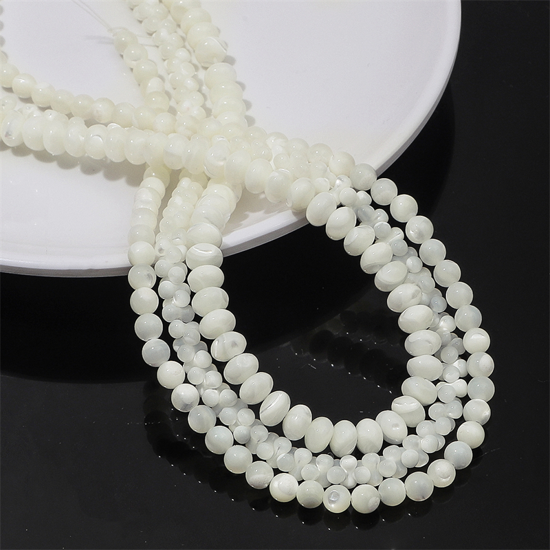 Manik-manik Shell Alami Bulat Oval Disc Beads Longgar Spacer Beads Untuk Gelang Kalung DIY Membuat Perhiasan Beads Aksesoris