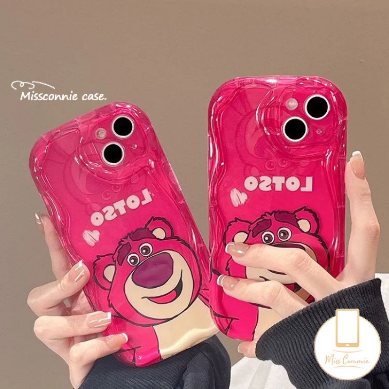 IPHONE Kartun Casing Ponsel Dinosaurus Kecil Yang Lucu Kompatibel Untuk Iphone11 12 13 14 Pro Max XR X 7 8 6s 6 Plus XS Max SE 2020 3D Wavy Curved Edge Glossy Shockproof Tpu Soft Cover