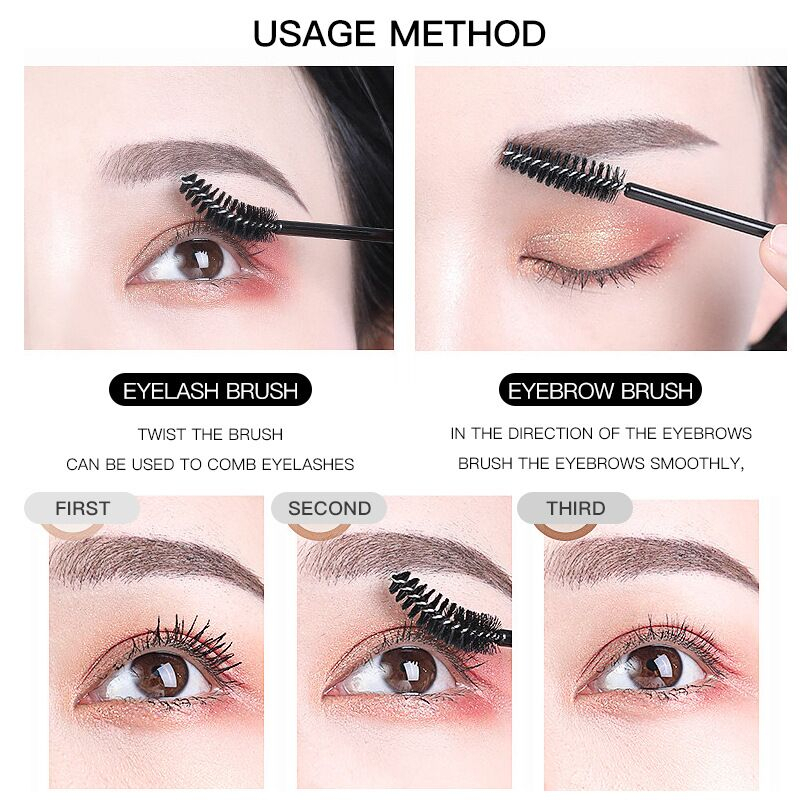 50pcs Kuas Makeup Bulu Mata Perpanjang Aplikator Maskara Alis Sekali Pakai Eyelash Brush