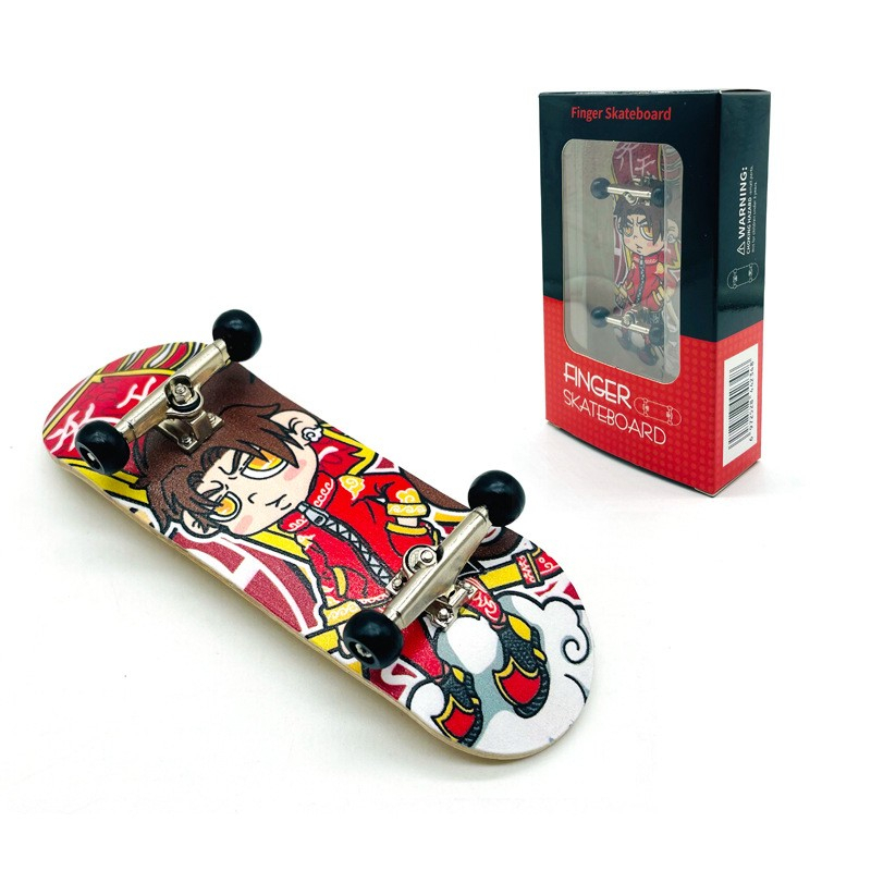 32mm FINGER SKATEBOARD MINI SKATE MAPLE SKATEBOARD 4roda Mainan Anak SKATEBOARD Mainan Gantungan Kunci