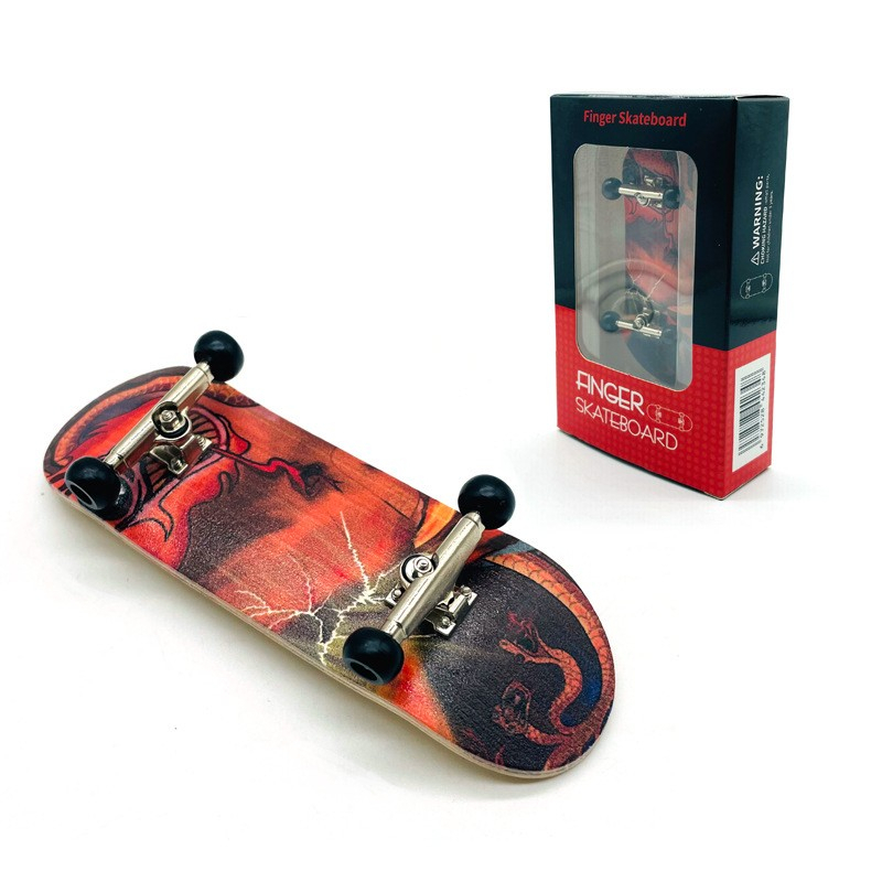 32mm FINGER SKATEBOARD MINI SKATE MAPLE SKATEBOARD 4roda Mainan Anak SKATEBOARD Mainan Gantungan Kunci