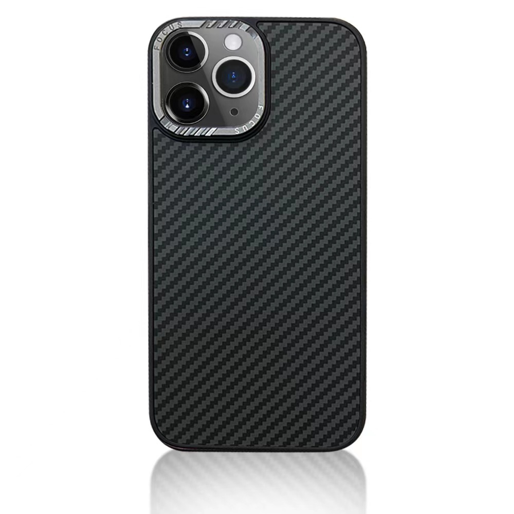 New!! carbon fiber magnetic suction phone case suitable for iPhone 14 13 12 11 Pro Max High quality phone case border silicone anti drop metal lens protection iPhone 14 case