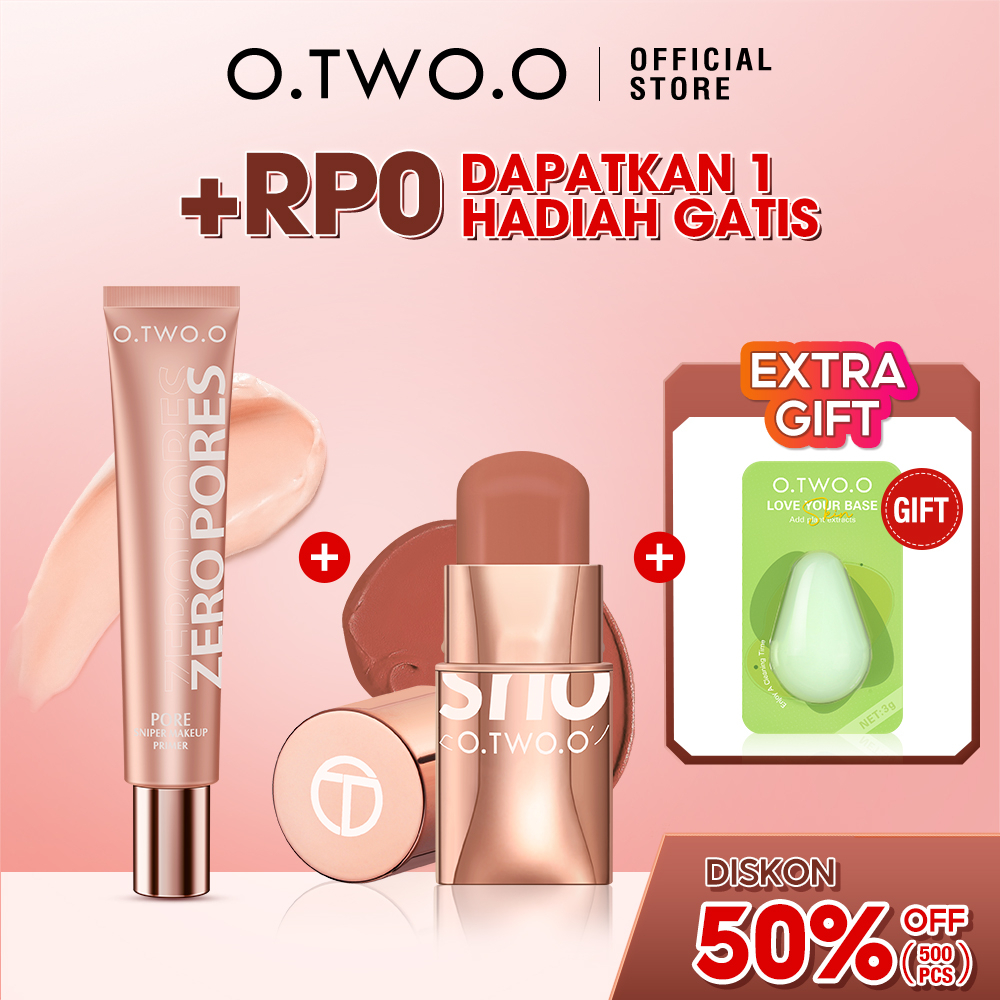 O.TWO.O 2psc/set 3 In 1 Blush Stick &amp; Face Makeup Primer Invisible Pore