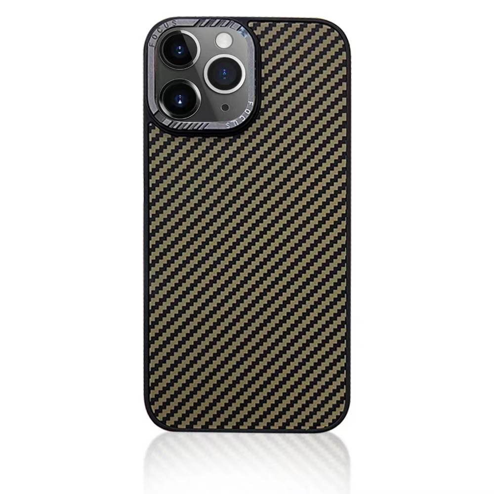 New!! Magnetic Carbon Fiber Phone Case for iPhone 14 13 12 11 Pro Max - Premium Quality Border Silicone Anti-drop Metal Lens Protection