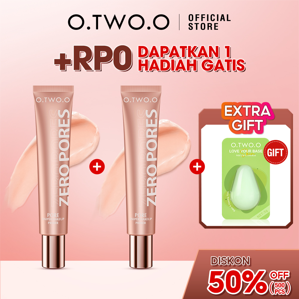 O.TWO.O 2psc/set Face Makeup Primer Invisible Pore Soft Focus Moisturizing Brightening Base Makeup Cream