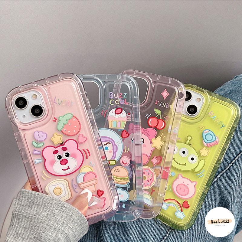 Casing Manyo Winnie the Pooch Kirby Lucu Untuk Samsung A14 A04s A13 A12 A03 A54 A03s A50s A04 A23 A21s A20s A04E A32 A52s A20 A02s A50 A52 A30s A11 Airbag Shockproof Clear Soft Cover