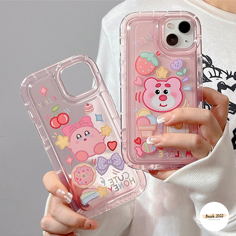 Casing Manyo Winnie the Pooch Kirby Lucu Untuk Samsung A14 A04s A13 A12 A03 A54 A03s A50s A04 A23 A21s A20s A04E A32 A52s A20 A02s A50 A52 A30s A11 Airbag Shockproof Clear Soft Cover