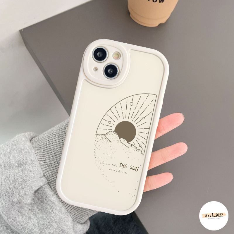 Case Warna Solid Simple Untuk Realme C53 C11 2021 C12 C55 C15 C25 C20 C30 C17 C25 10 7i 5i 6i 9i 8i C35 C25Y C20A C31 C25s C21 C3 C21Y 58i 8 8Pro 7 6 6s Couple Matahari Soft Cover Bulan