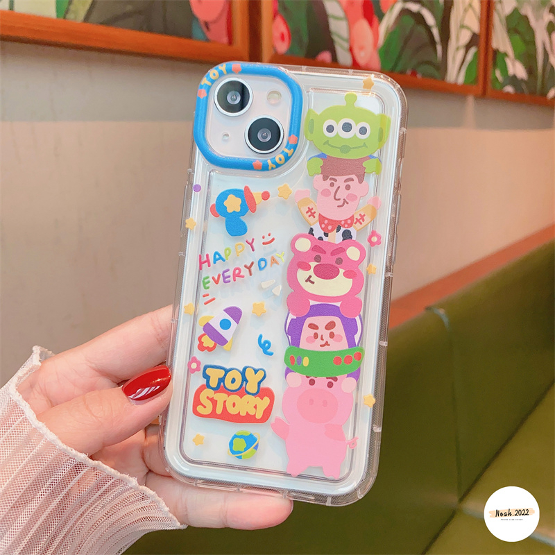 Case Beruang Kartun Toy Story Manyo Untuk Realme C12 C55 C15 C11 C25s C3 C35 C30 C25 C17 C25Y C33 C20 C20A C21Y 7i 5i 6i 5 5s C1 Shockproof Cute Buzz Lightyear Alien Airbag Soft Cover