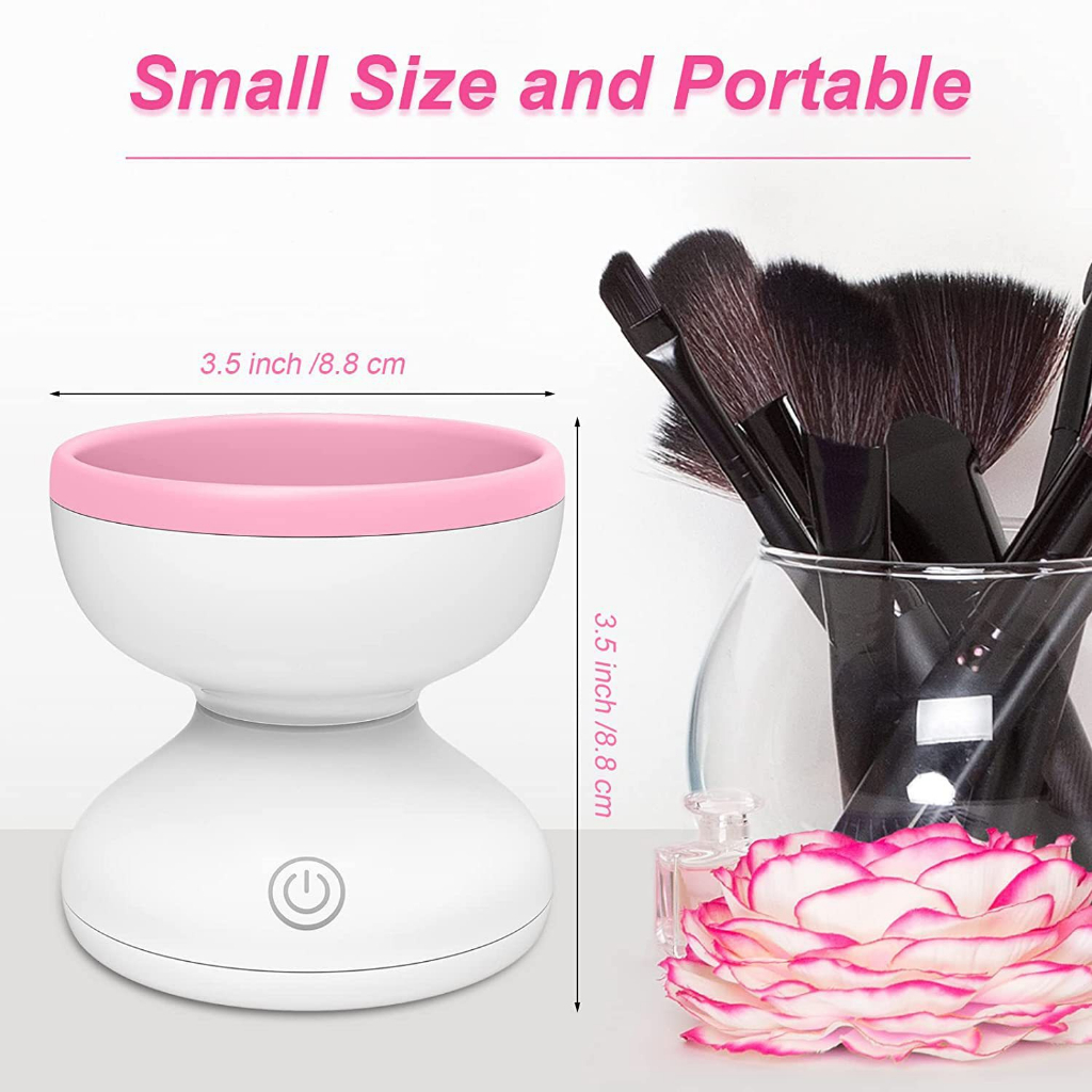 Women Makeup Brush Cleaning Tool Mesin Pembersih Kuas Make Up Elektrik Portable Dengan USB Charging Otomatis Brush Kosmetik