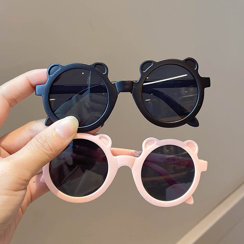 [antop] Cute Little Bear Kacamata Hitam Yang Dapat Dilipat Tahan UV Kacamata Hitam Anak-Anak Kacamata Modis