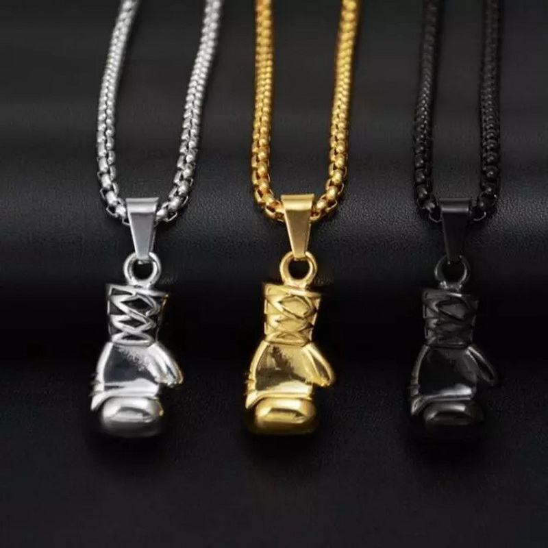 Kalung Titanium Anti Karat Tidak Mudah Berkarat Aksesoris Pria Hadiah Ulang Tahun Produsen Rantai Liontin Warna Segitiga Harga Grosir