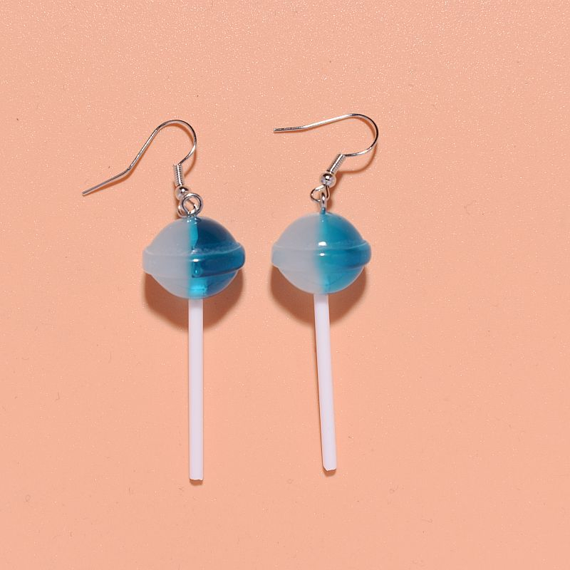 Anting Gantung Bentuk Permen Lolipop Bahan Resin Untuk Hadiah Ulang Tahun Anak Perempuan