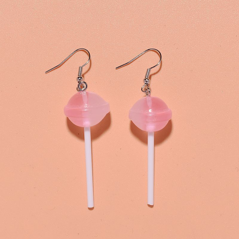 Anting Gantung Bentuk Permen Lolipop Bahan Resin Untuk Hadiah Ulang Tahun Anak Perempuan