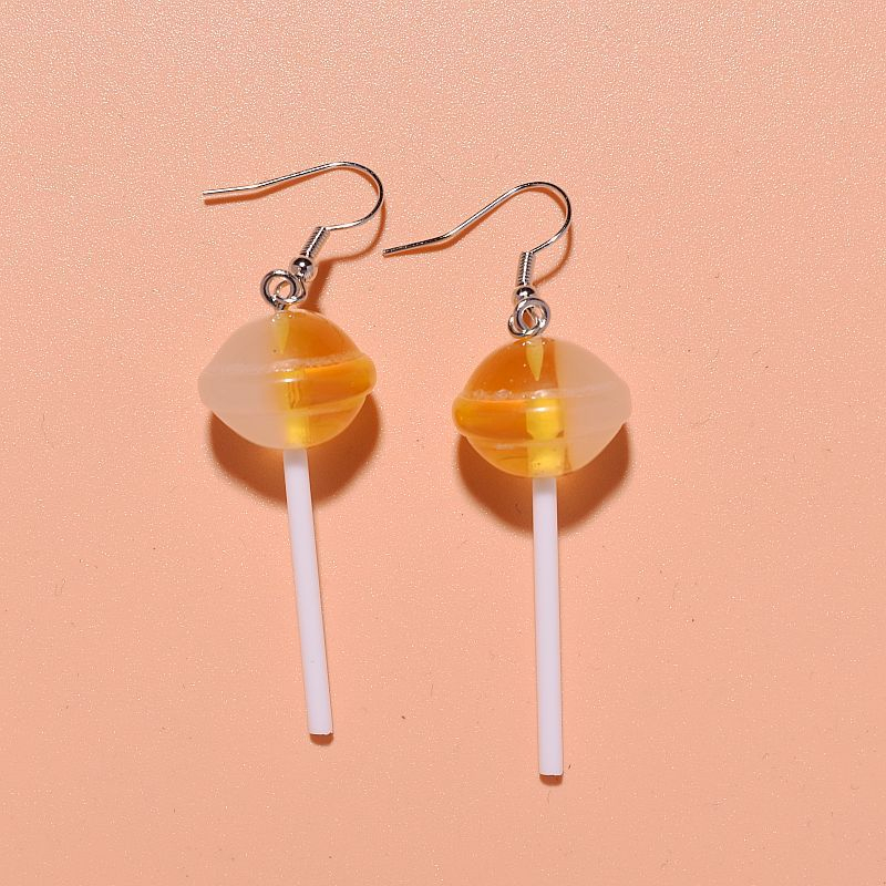 Anting Gantung Bentuk Permen Lolipop Bahan Resin Untuk Hadiah Ulang Tahun Anak Perempuan